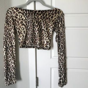 Tiger print half top size small